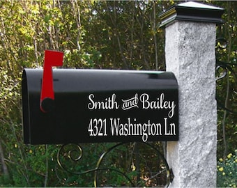 Custom Mailbox Decal: Vinyl Address Numbers & Name