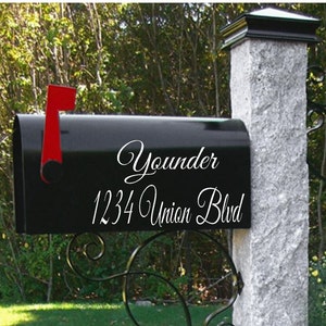 Mailbox Decal made of Premium Outdoor Vinyl, Mailbox Numbers, Mailbox Address Vinyl Decals
