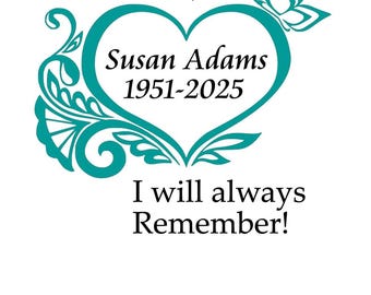 In Loving Memory Of Decal, Memorial Decal, Memorial Car Decal, Car Window Decal, Memorial Gift, In Loving Memory, Sympathy Gift