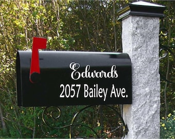 Personalized Mailbox Decals - Mailbox Numbers - Mailbox Vinyl Address - Mailbox Address Decal - Mailbox Designs