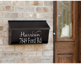 Wall Mounted Mailbox Decal, Mailbox Not Included, Custom Mailbox Decal, Personalized Mailbox Decal, Mailbox Sticker, Last Name Address Decal