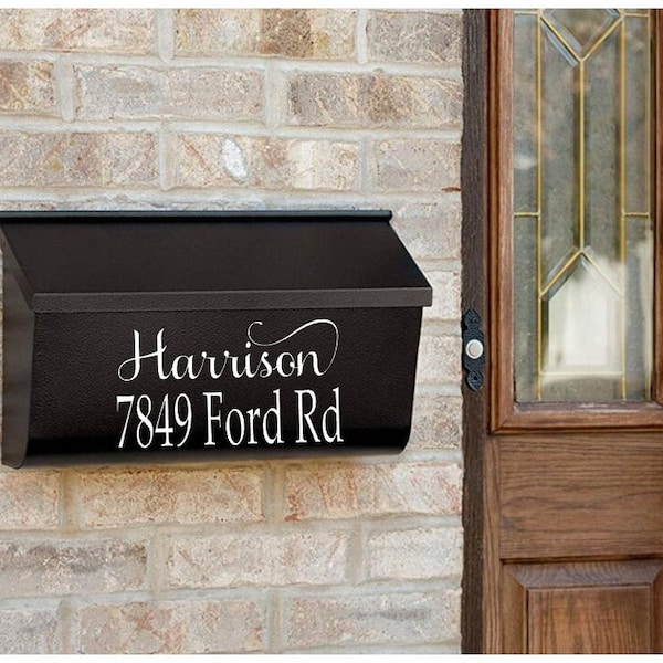 Wall Mounted Mailbox Decal, Mailbox Not Included, Custom Mailbox Decal, Personalized Mailbox Decal, Mailbox Sticker, Last Name Address Decal