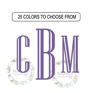 Custom Monogram Vinyl Decal-Vinyl Decal-Custom Decal-Monogram Vinyl Decal-Window Decal-Wall Decal-Car Decal-Laptop Decal, Monogram Decal