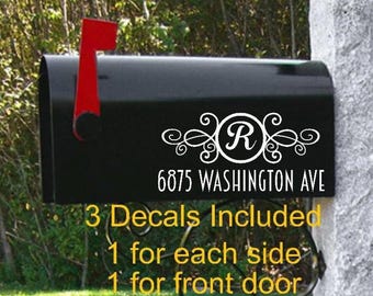 Personalized Mailbox Decals - Mailbox Numbers - Mailbox Vinyl Address - Mailbox Address Decal - Mailbox Designs