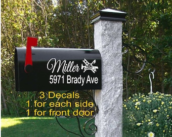 Personalized Mailbox Decals - Mailbox Numbers - Mailbox Vinyl Address - Mailbox Address Decal - Mailbox Designs