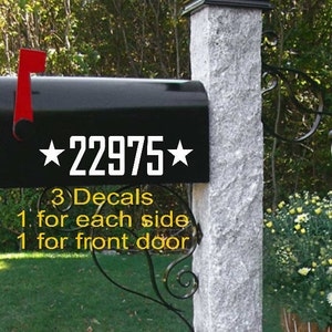 Mailbox Decal with Number-Personalized Mailbox-Number Mailbox Decals-House Number Decal-Mailbox Decals-Mailbox Vinyl Decals-Mailbox Vinyls