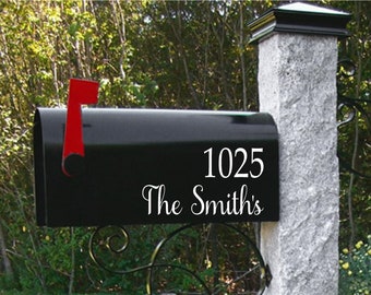 Personalized Mailbox Decals - Mailbox Numbers - Mailbox Vinyl Address - Mailbox Address Decal - Mailbox Designs
