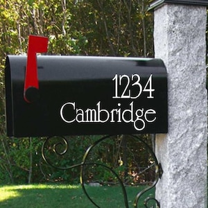 Custom Mailbox Numbers Decal, Personalized Address Vinyl Sticker for Mailbox, Curb Appeal House Number Decal