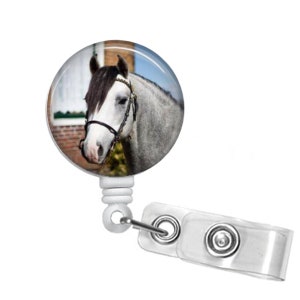 Personalized Retractable Badge Reel, Monogram Badge Holder, Vet Tech Badge Holder,