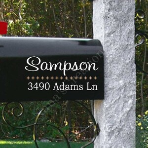 Mailbox Decal, Custom Mailbox Decal, Personalized Mailbox, Curb Appeal, Name Mailbox Decal-Mailbox Vinyl Decals