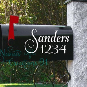Personalized Mailbox Decals - Mailbox Numbers - Mailbox Vinyl Address - Mailbox Address Decal - Mailbox Designs
