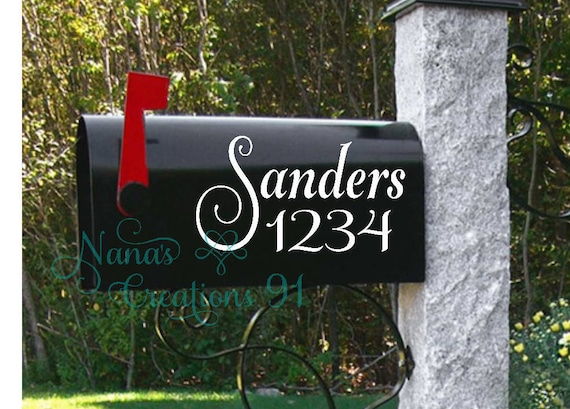Personalized Mailbox Decals - Mailbox Numbers - Mailbox Vinyl Address - Mailbox Address Decal - Mailbox Designs