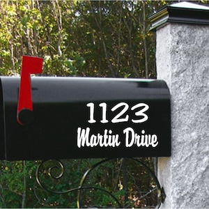 Custom Vinyl Mailbox Decals, Mailbox Address, Mailbox Decal, Mailbox Letters, Mailbox Name Decal, Mailbox Numbers