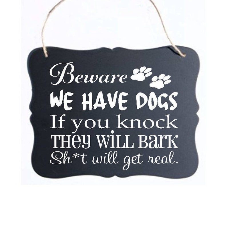 Dog Sign Do Not Knock Sign Do Not Disturb Sign Crazy Dog - Etsy