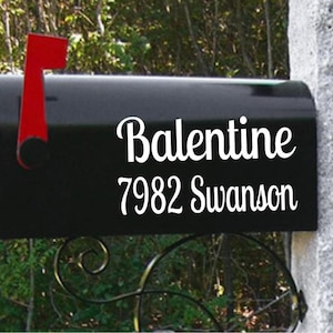 Custom Mailbox Decal: Address Numbers, Name Vinyl Decals