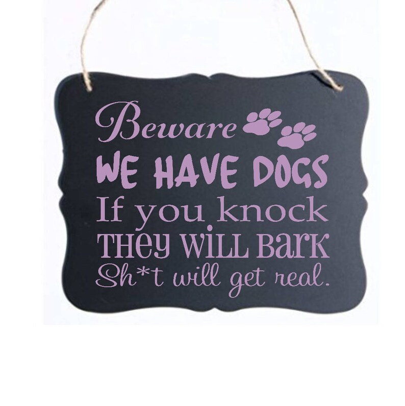 Dog Sign Do Not Knock Sign Do Not Disturb Sign Crazy Dog - Etsy