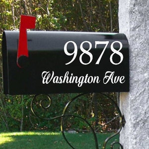 Custom Vinyl Mailbox Decals, Mailbox Address, Mailbox Decal, Mailbox Letters, Mailbox Name Decal, Mailbox Numbers Decal