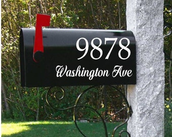 Custom Vinyl Mailbox Decals, Mailbox Address, Mailbox Decal, Mailbox Letters, Mailbox Name Decal, Mailbox Numbers Decal