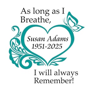 In Loving Memory Of Decal, Memorial Decal, Memorial Car Decal, Car Window Decal, Memorial Gift, In Loving Memory, Sympathy Gift