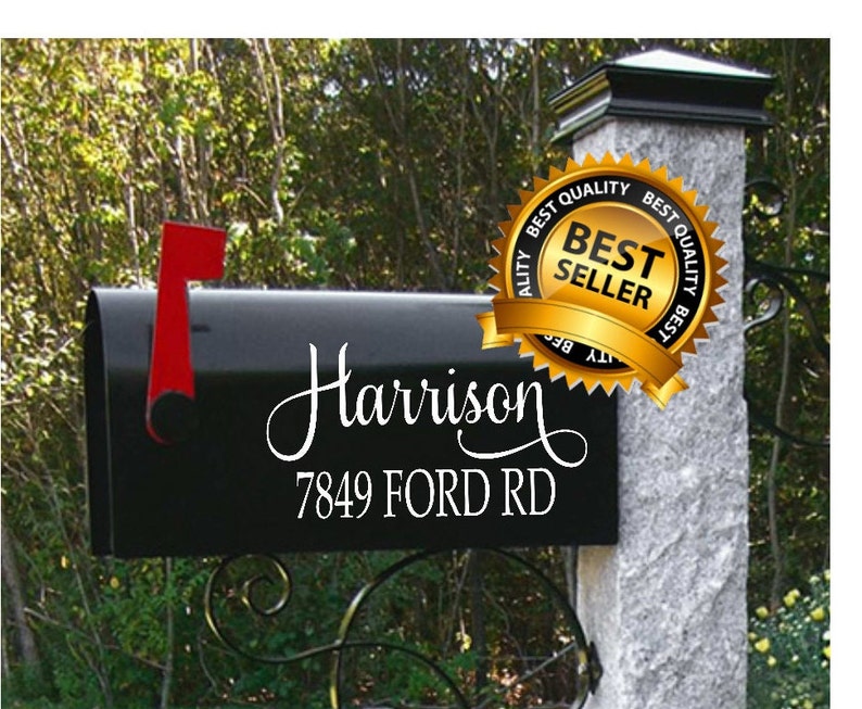 Mailbox Address, Christmas Gift, Mailbox Numbers, Mailbox Vinyl Decals, Mailbox Name Decal, Custom Mailbox Decals, Home Decor, Address Signs 