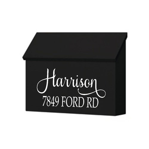 Wall Mounted Mailbox Decal Custom Mailbox Personalized Etsy