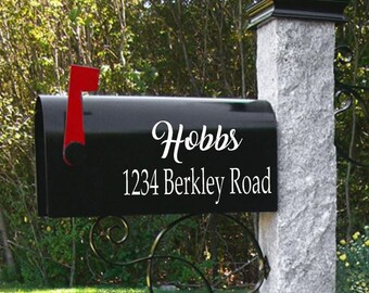 Mailbox Decal made of Premium Outdoor Vinyl, Mailbox Numbers, Mailbox Address Vinyl Decals