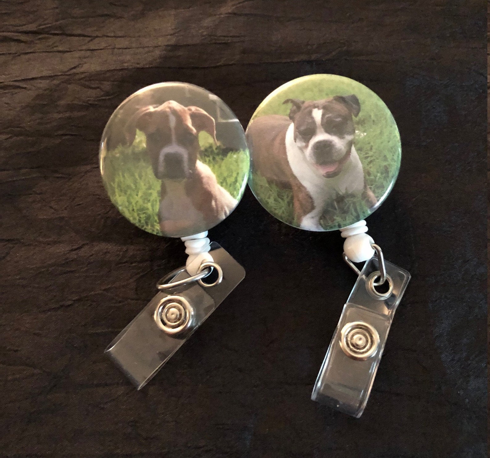 Personalized Retractable Badge Reel Monogram Badge Holder Etsy