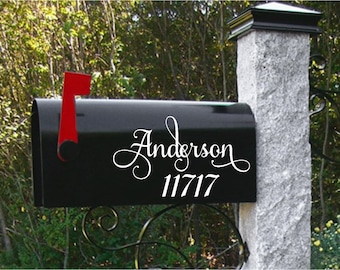 Custom Vinyl Mailbox Decals, Mailbox Address, Mailbox Decal, Mailbox Letters, Mailbox Name Decal, Mailbox Numbers Decal