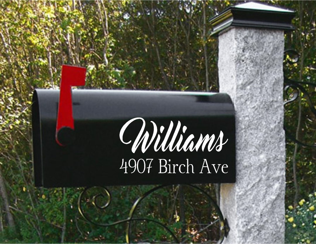 Custom Vinyl Mailbox Decals Mailbox Address Decal Mailbox Etsy