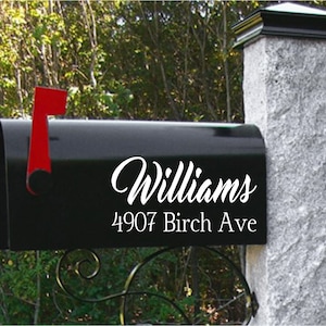 Custom Vinyl Mailbox Decals, Mailbox Address Decal, Mailbox Numbers, Mailbox Decals