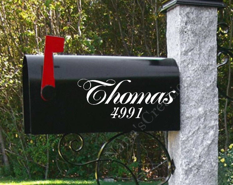 Mailbox DecalsMailbox Vinyl DecalMailbox LetteringName Etsy