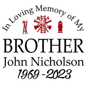 In Loving Memory Of, Firefighter Memorial Decal, First Responder Decal, Car Window Decal, Memorial Gift, In Loving Memory, Sympathy Gift