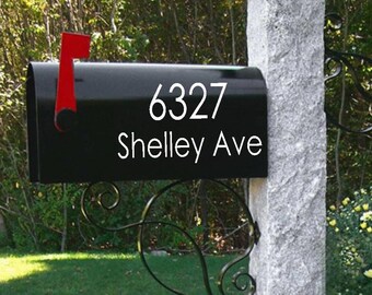 Custom Mailbox Decal: Personalized Vinyl Numbers & Street Name