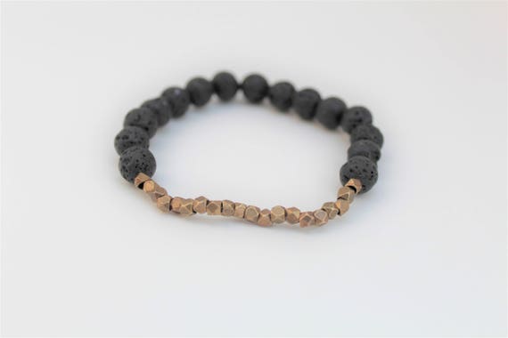 Minimalist Lava Bead Essential Oil Diffuser Bracelet 8mm - Etsy