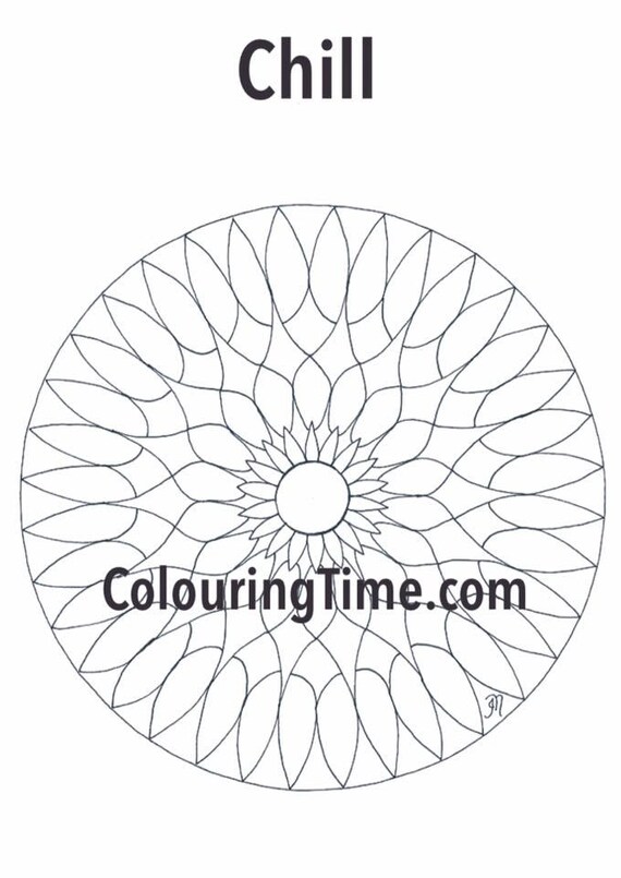 Chill Hand Drawn Colouring PDF Printable | Etsy