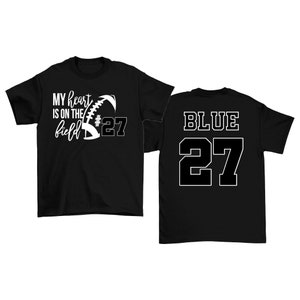 My Heart is on the Field Football Mom T-Shirt
