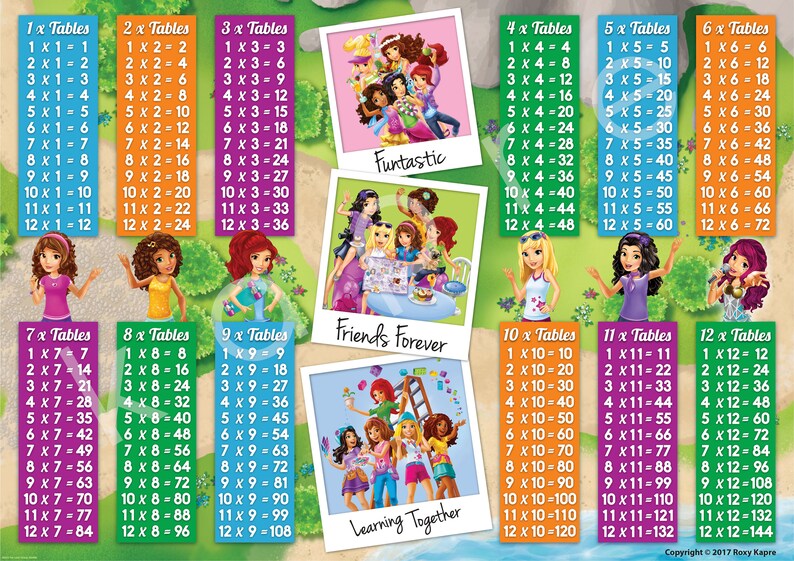 LEGO Friends matemáticas veces tablas / multiplicación Etsy