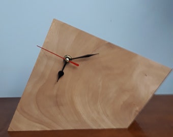 Hand Crafted Modern Minimalist Wooden Clock, Modern Clock, Wooden Clock, Unique Clock