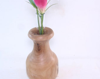 Wooden Bud Vase, Handmade Bud Vase, Table Vase, Flower Bud Vase