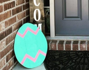 Outdoor Easter decor, 1 Large wood Easter egg, Pallet easter egg, Easter decoration, Easter yard art, One Egg