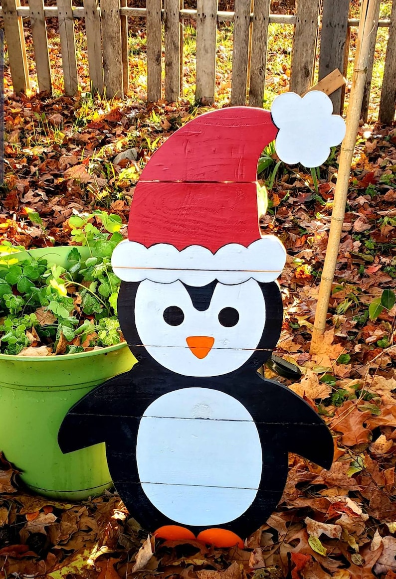 Christmas Penguin Yard Art Christmas Penguin Christmas Yard | Etsy