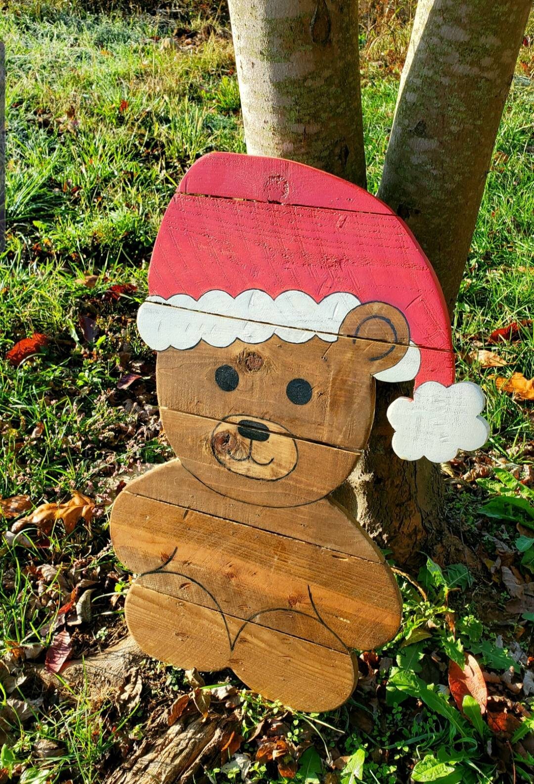 Christmas yard decor Christmas Bear Christmas Teddy Bear Etsy