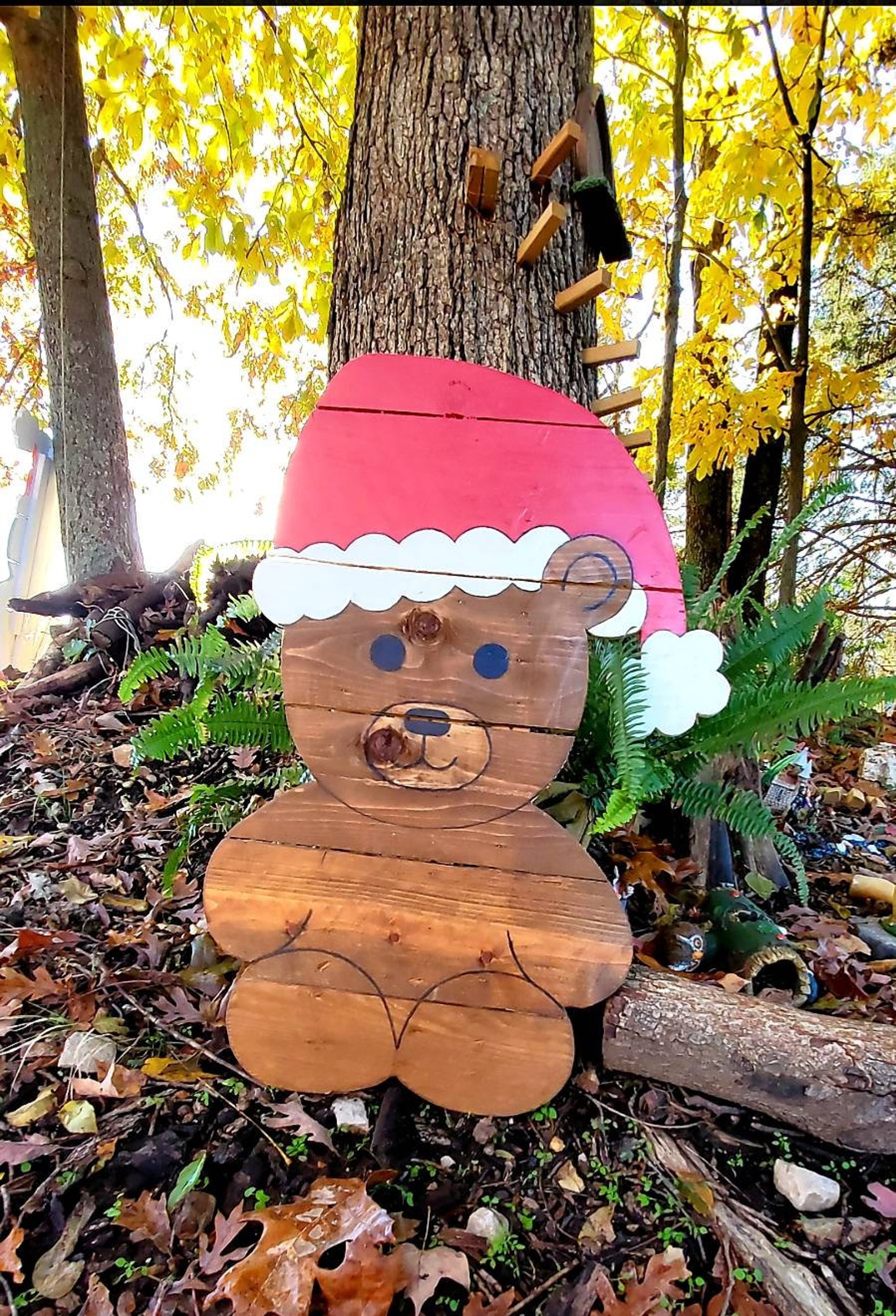 Christmas Yard Decor Christmas Bear Christmas Teddy Bear Etsy