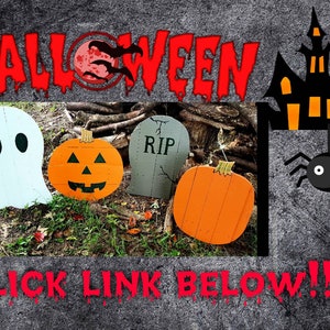 Wooden Halloween Decor Set of 5, Halloween Character Blocks, Scarecrow, Mummy, Frankenstein, Ghost, Black Cat image 9