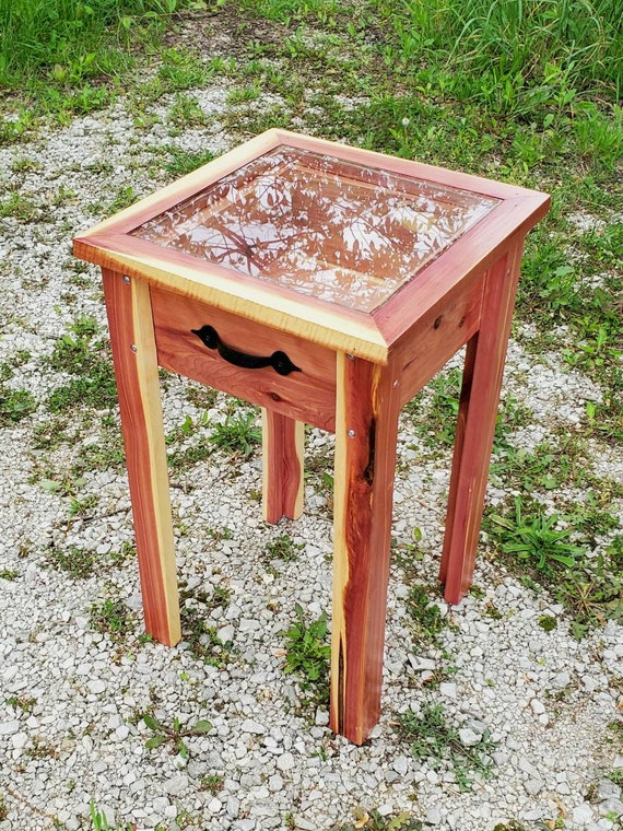 Cedar bedside sale table