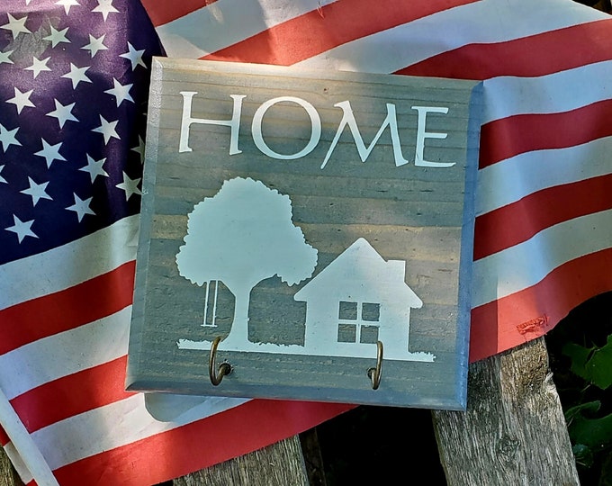 Personalized Home Key Holder for Wall, Custom Key Holder with House, Housewarming Gift New Home