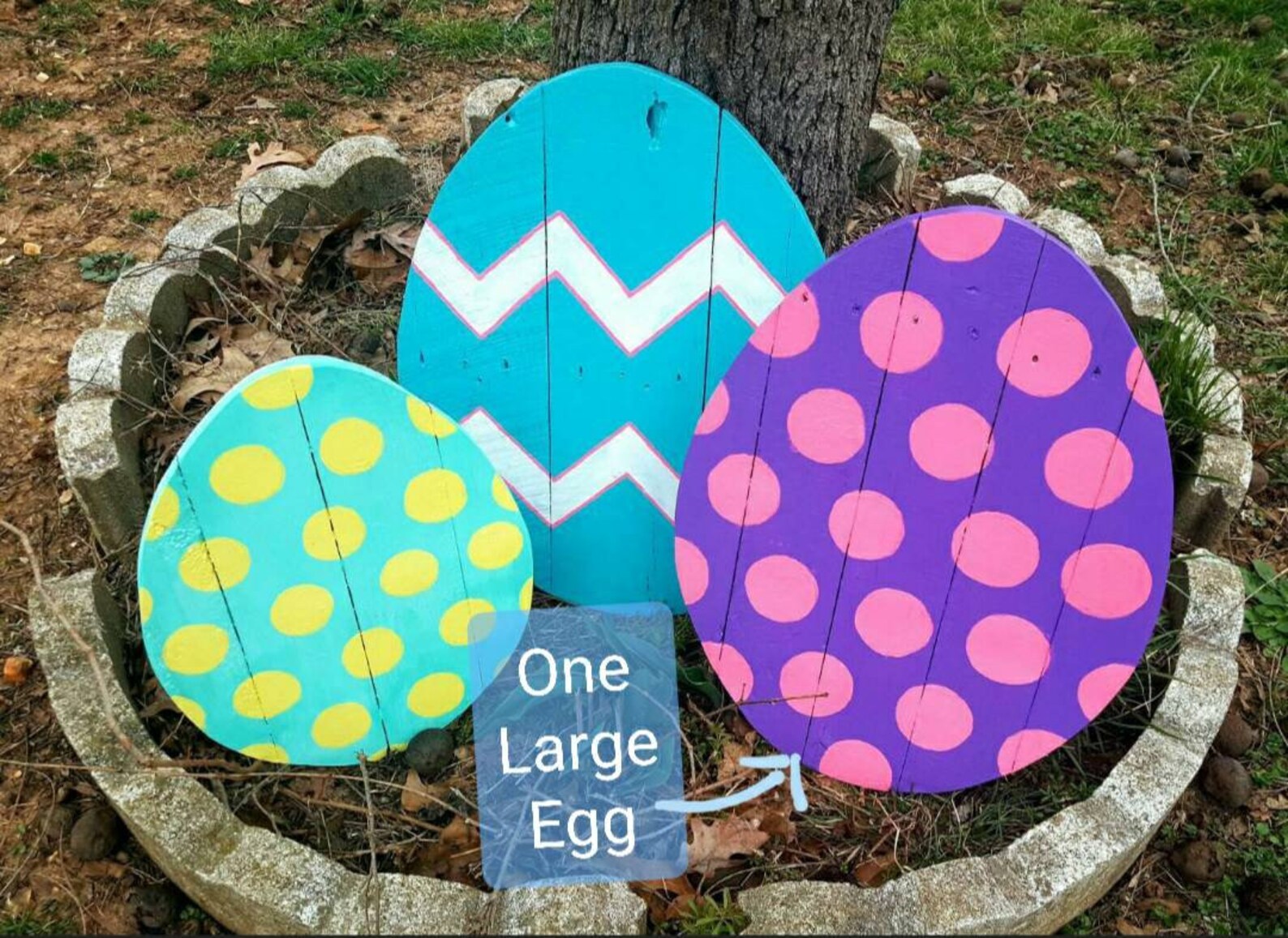 Outdoor Easter Decor 1 Large Wood Easter Egg Pallet Easter Etsy