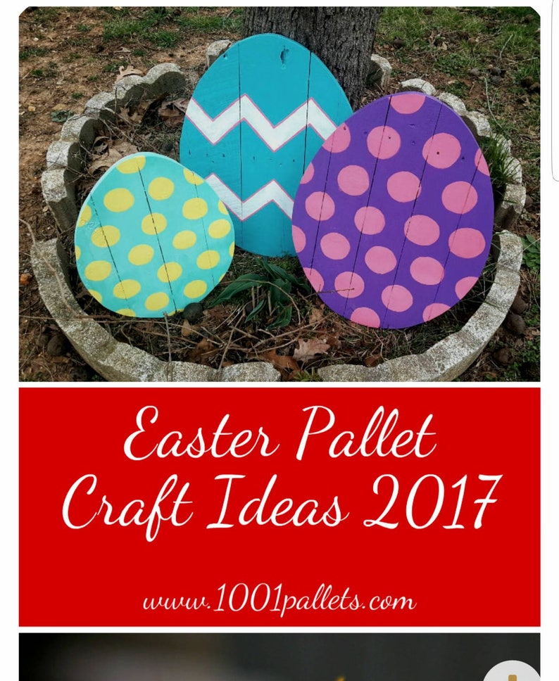 Outdoor Easter Decor 1 Large Wood Easter Egg Pallet Easter Etsy