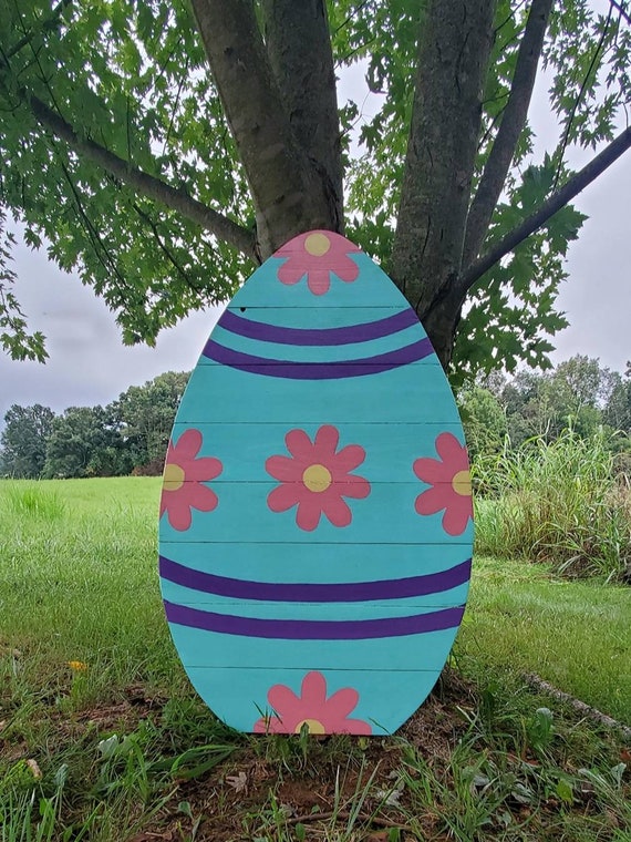 Giant Wooden Easter Egg 4 Ft Easter Egg Yard Decor Easter - Etsy