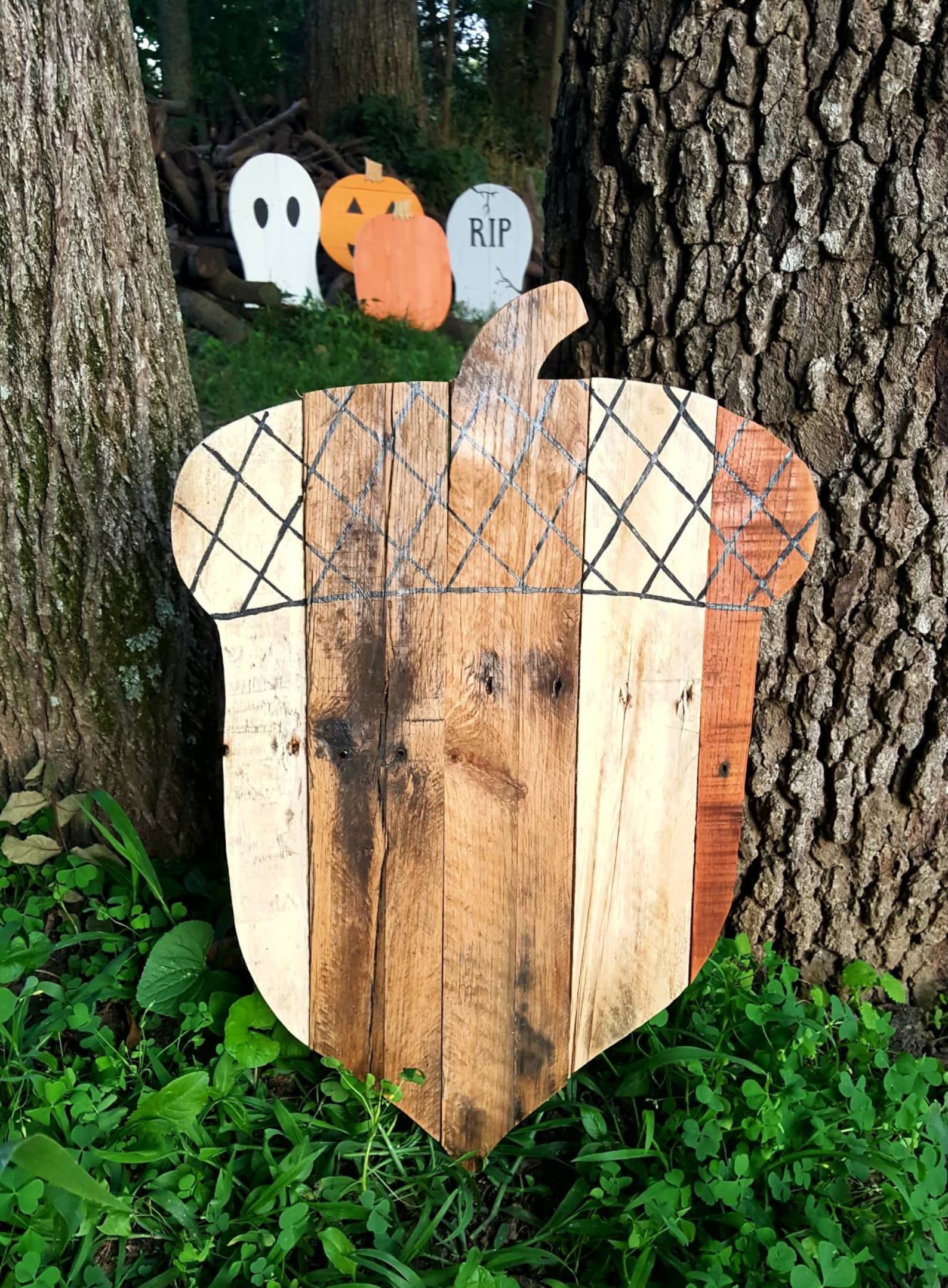 Large Halloween Yard Decor, Wood Halloween Yard Decor |pumpkin